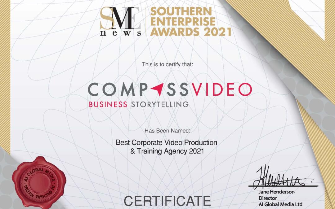 Winning a second consecutive award for Compass Video