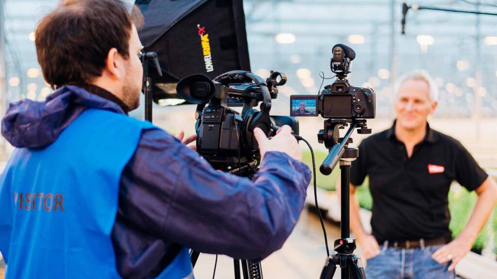 Top Tips for Corporate Video camera and light set up at Vitacress