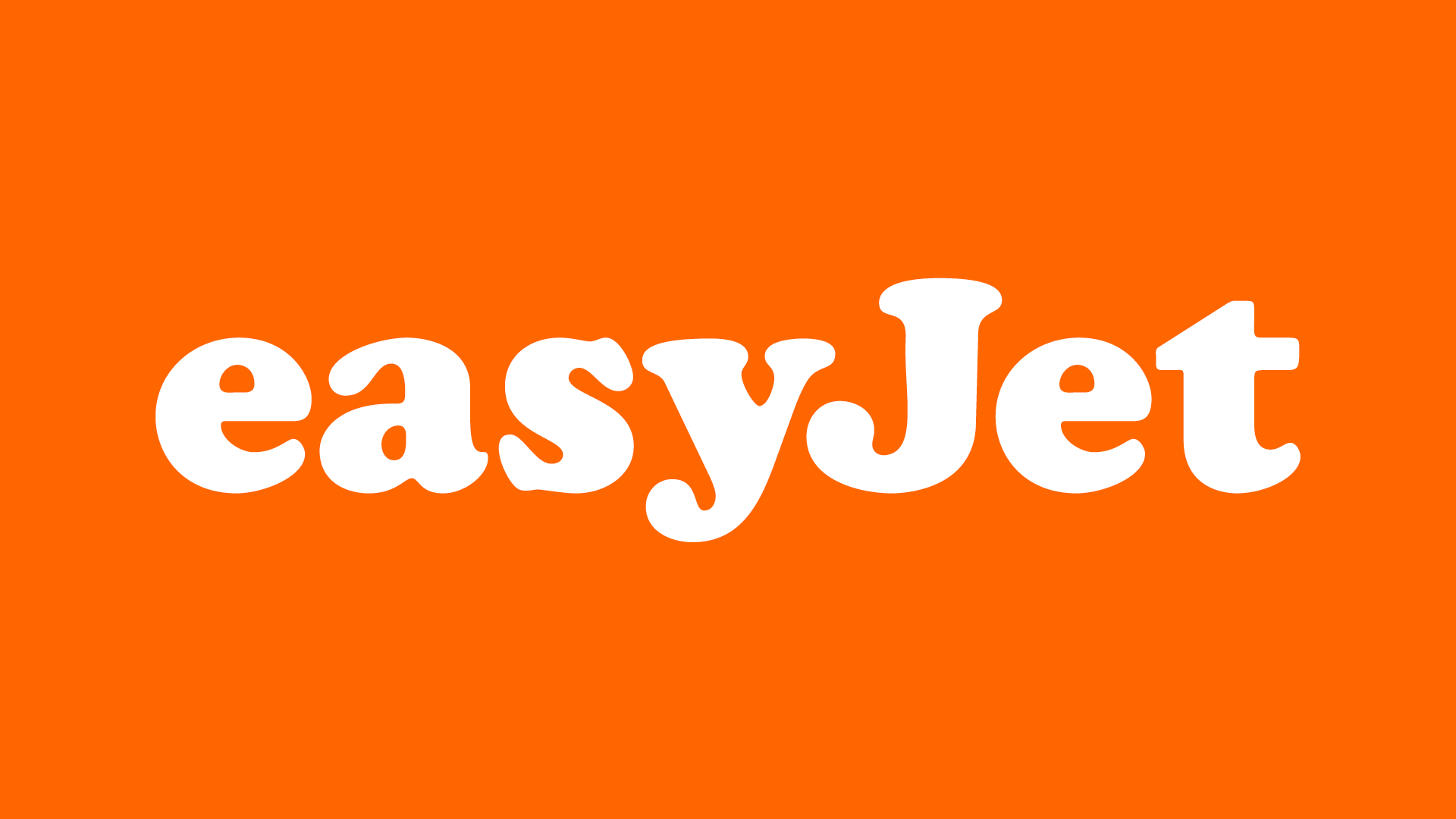 easyJet main logo. White writing on an orange background